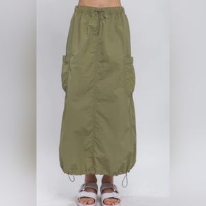 Simons Army/Moss Green Parachute Cargo Skirt